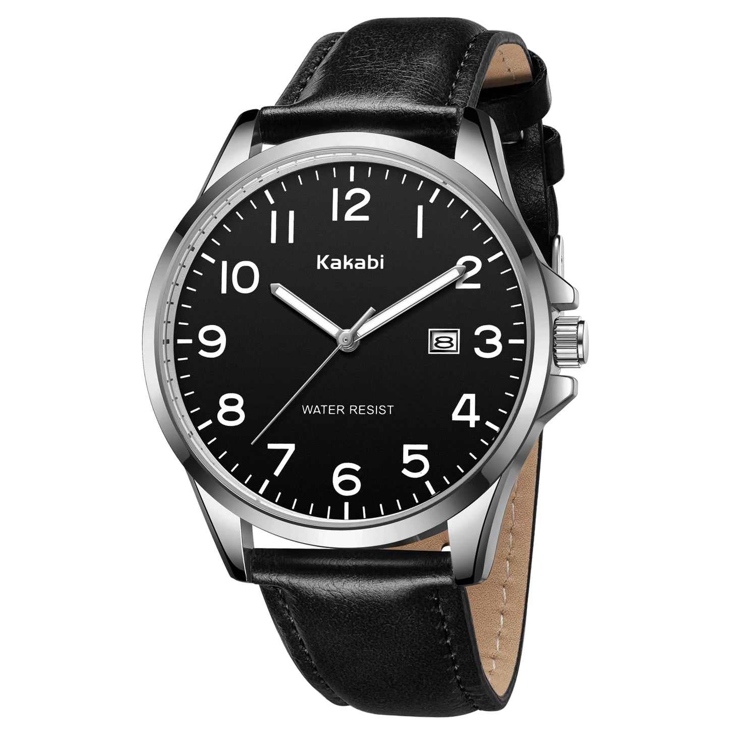 HOTWatch for Men, Fashion Minimalist Wrist Watch Waterproof Quartz Analog Date with Leather Strap