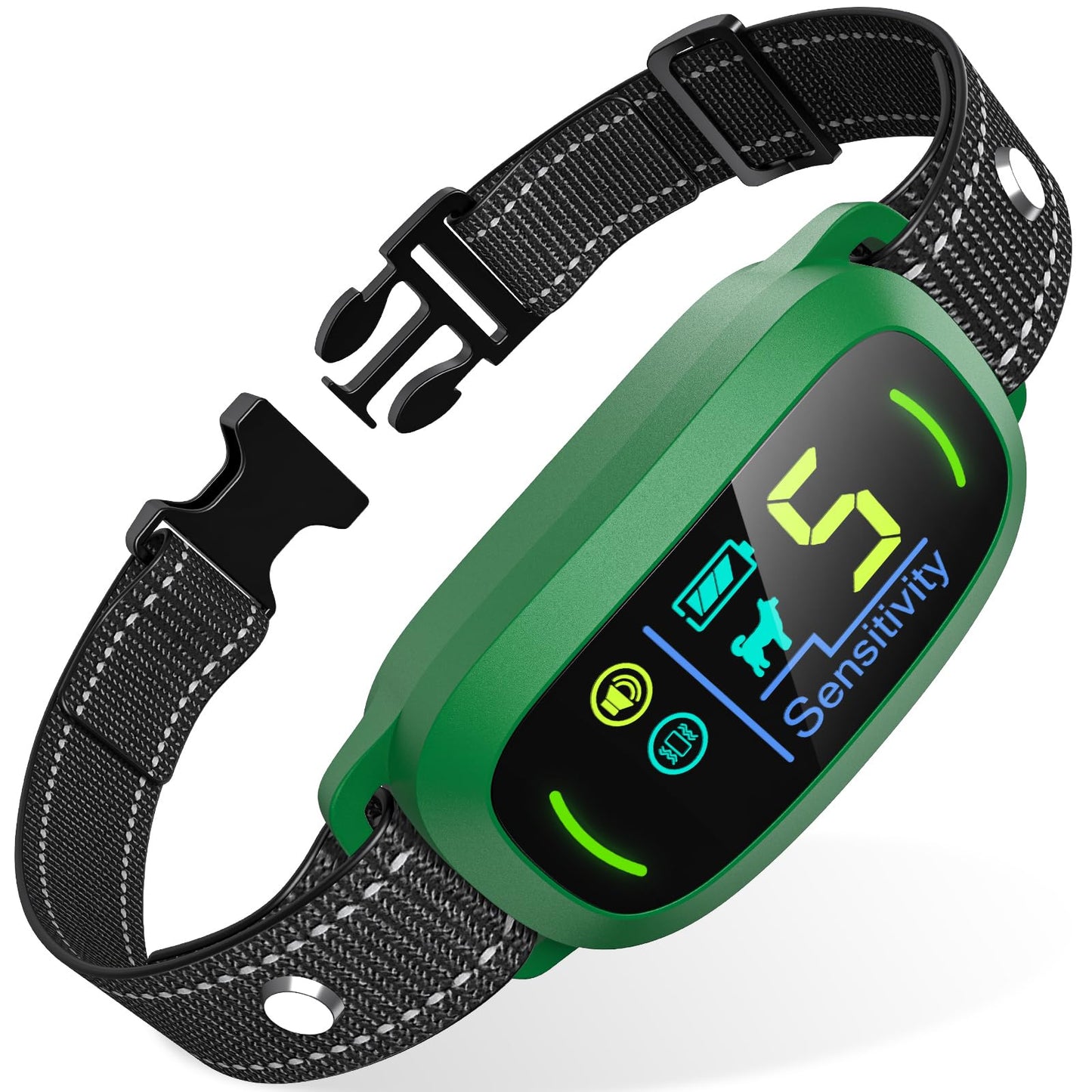 HOTFAFAFROG Dog Bark Collar, Rechargeable Smart Collar, Anti Barking Training Collar with 5 Adjustable Sensitivity Beep Vibration, Bark Collar for Large Medium Small Dogs (Black)