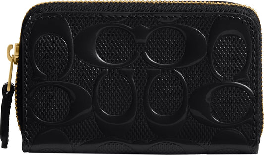 HOTCoach Womens Boxed Essential Small Zip Around Card Case Black One Size