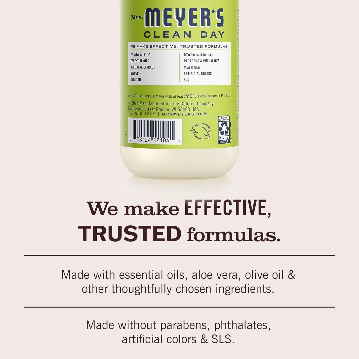 HOTMRS. MEYER'S CLEAN DAY Hand Soap, Lemon Verbena Scent, 12.5 Fl Oz Bottle - 3 Pack