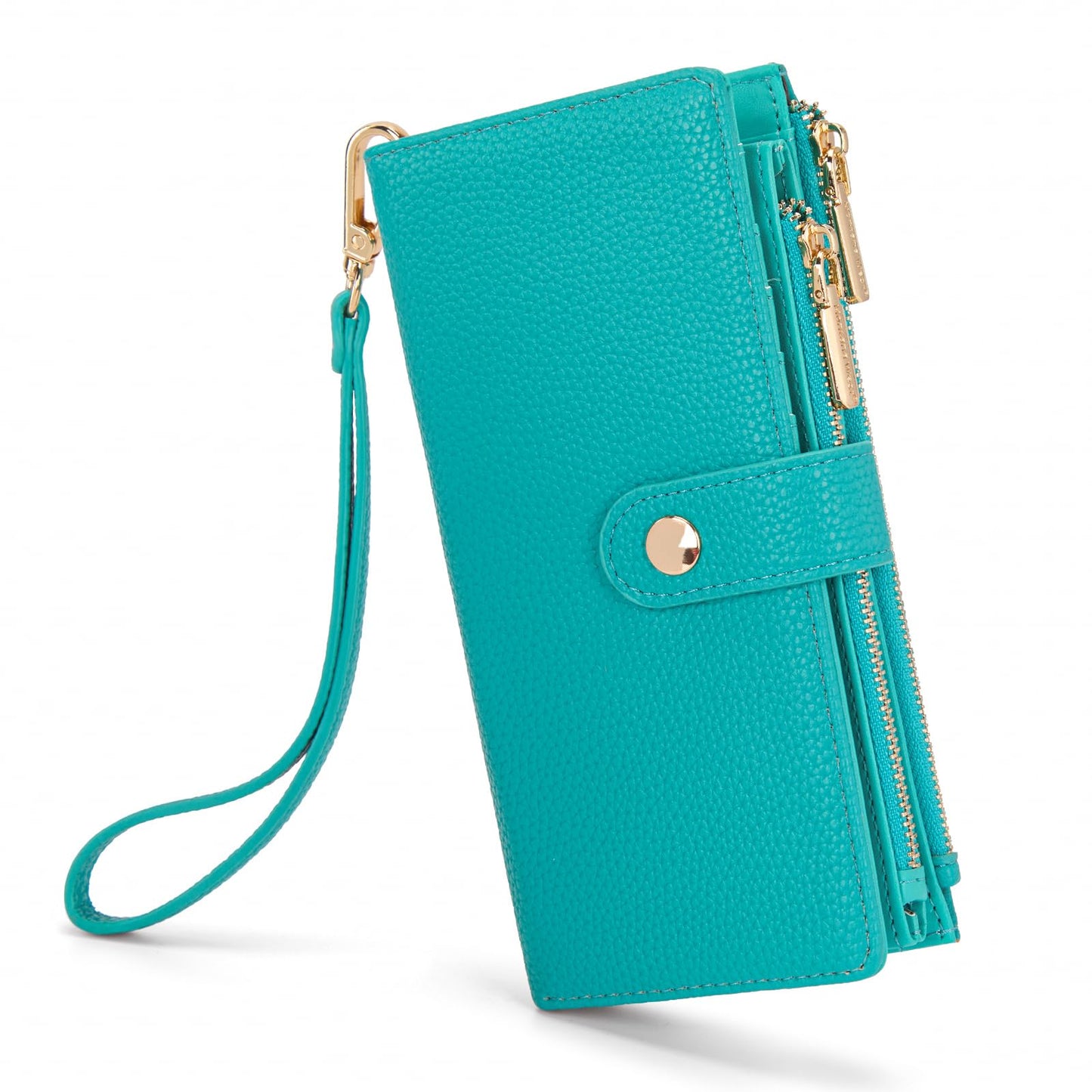 HOTMontana West Women's Wristlet Wallets, Card Cases & Money Organizers Large Phone Wristlet Wallets for Women Minimalist Credit Card Clutch Wallet Ladies Female with Double Zipper Purses and ID Window