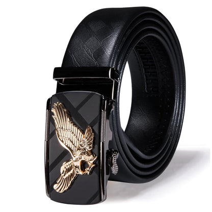 HOTDubulle Designer Mens Belts, Sliding Automatic Buckle Ratchet Dress Belt TOP Genuine Leather Strap Gifts