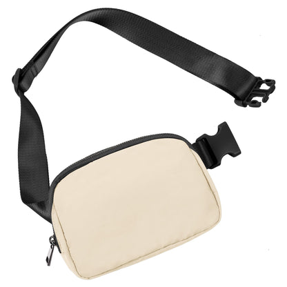 HOTODODOS Unisex Mini Belt Bag with Adjustable Strap Small Fanny Pack for Workout Running Traveling Hiking, Black