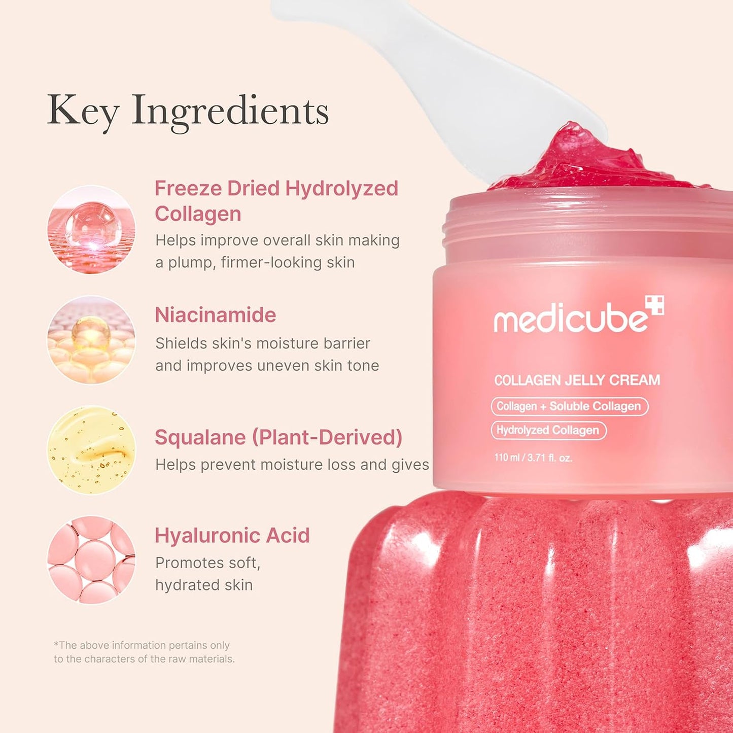 HOTmedicube Jelly Cream with Collagen & Niacinamide, 3.71 fl.oz | Freeze-Dried Hydrolyzed Collagen for Skin Barrier Hydration & 24H Glow - Plumper, Firmer looking skin, 3.71 fl.oz