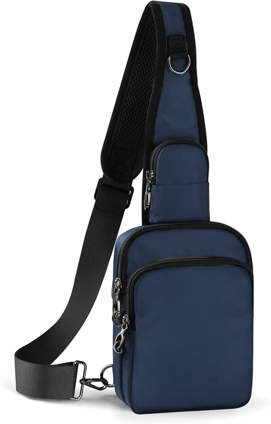 HOTVADOO Sling Bag, Crossbody Bag with Zipper Lock, RFID Blocking & Water Resistant for Men and Women