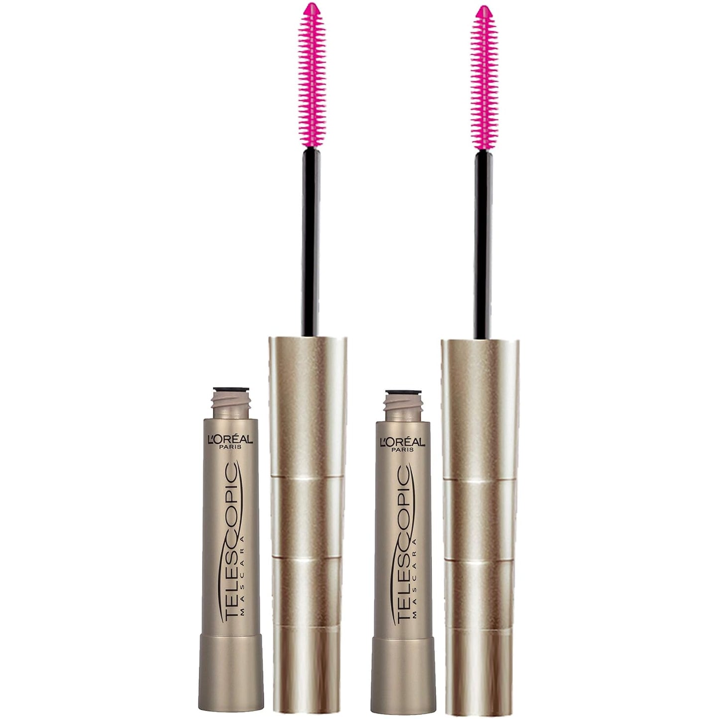 HOTL’Oreal Paris Makeup Original Telescopic Mascara, Separating Mascara Volume and Length Formula, Washable, Black Brown, 0.27 Fl Oz., 1 Count