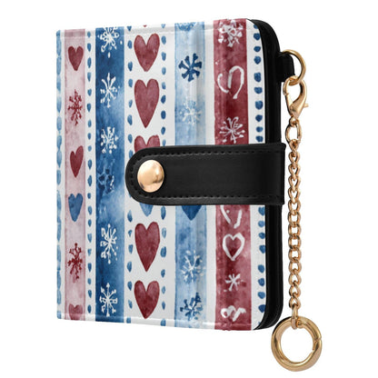 HOTElegant Peonies and Irises Rfid Women Wallet 1 Pack Cute Coin Purse PU Leather Small Wallets Credit Card Holder Bifold Zipper Thin Travel Wallet for Female Ladies Teen Girls Girly