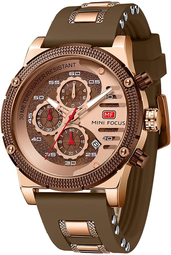 HOTAIMES Mens Watches for Men Casual Chronograph Waterproof Sport Military Watch Analog Quartz Movement Stylish Luxury Dress Wrist Watch Elegant Gift Watch for Men