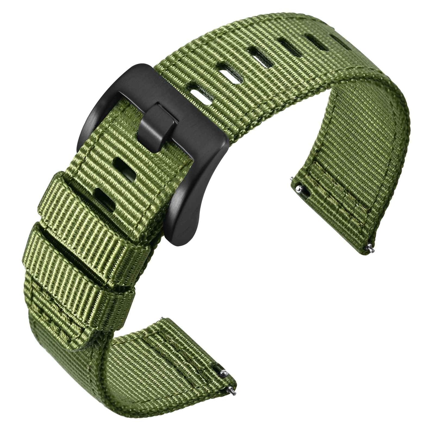 HOTANNEFIT Quick Release Watch Bands, Military Nylon Watch Strap for Men, Multiple Colors & Width (18mm, 19mm, 20mm, 22mm, 24mm)