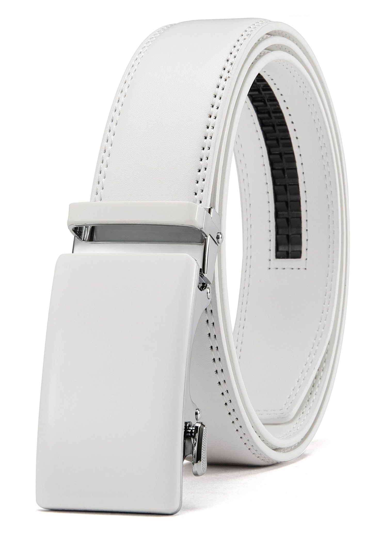 HOTCHAOREN Mens Belt - Mens Ratchet Belt Leather 1 3/8" for Dress Pant - Micro Adjustable Belt Fit Everywhere