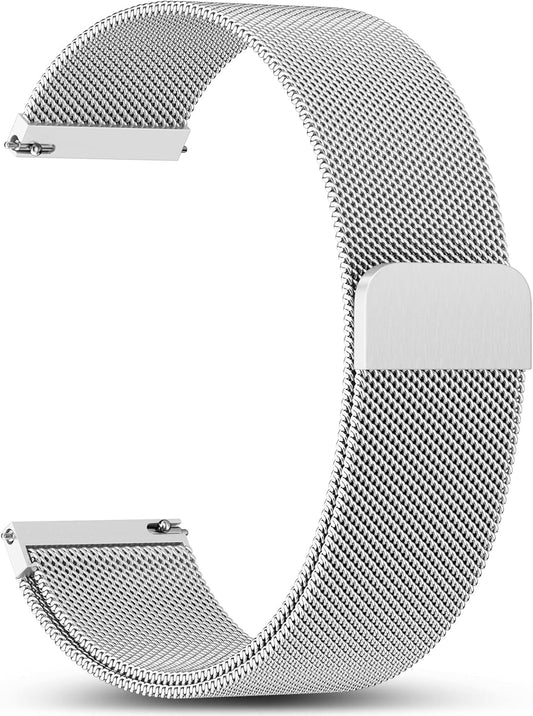 HOTGEAK 18mm 20mm 22mm Metal Watch Band Compatible with Garmin Vivoactive 5 Watch Bands, Vivoactive 6/3/Venu 3S/2S, Quick Release Stainless Steel Milanese Loop Mesh Strap for Venu 3/Venu 2 Men Women