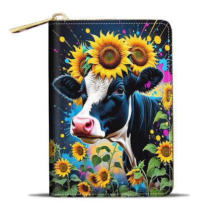 HOTCredit Card Holder Wallets for Women, Small RFID Wallet Slim Leather Card Organizer Case with Zipper, Retro Music Cassette