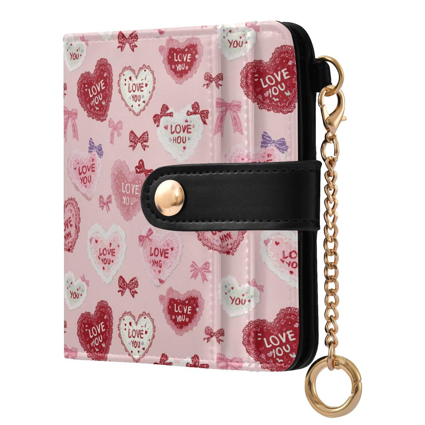 HOTElegant Peonies and Irises Rfid Women Wallet 1 Pack Cute Coin Purse PU Leather Small Wallets Credit Card Holder Bifold Zipper Thin Travel Wallet for Female Ladies Teen Girls Girly
