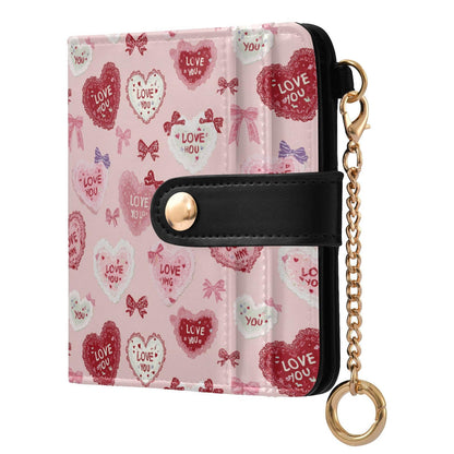 HOTElegant Peonies and Irises Rfid Women Wallet 1 Pack Cute Coin Purse PU Leather Small Wallets Credit Card Holder Bifold Zipper Thin Travel Wallet for Female Ladies Teen Girls Girly