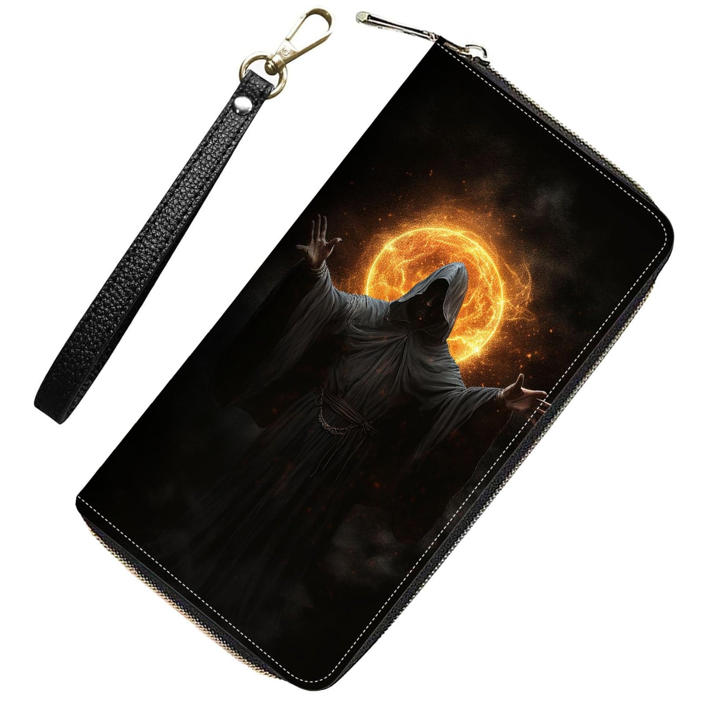 HOTWomens Wallet,RFID Blocking Large Capacity Clutch,Zip Around Leather Purse with 8 Card Slots,Bill Compartments Coin Pocket - Dragon