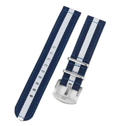 HOTTACTICAL FROG 18 mm 20 mm 22 mm Fast Release Nylon Watch band with Stainless Steel Buckle, Two-Piece Waterproof Nylon Watch Strap for Men and Women
