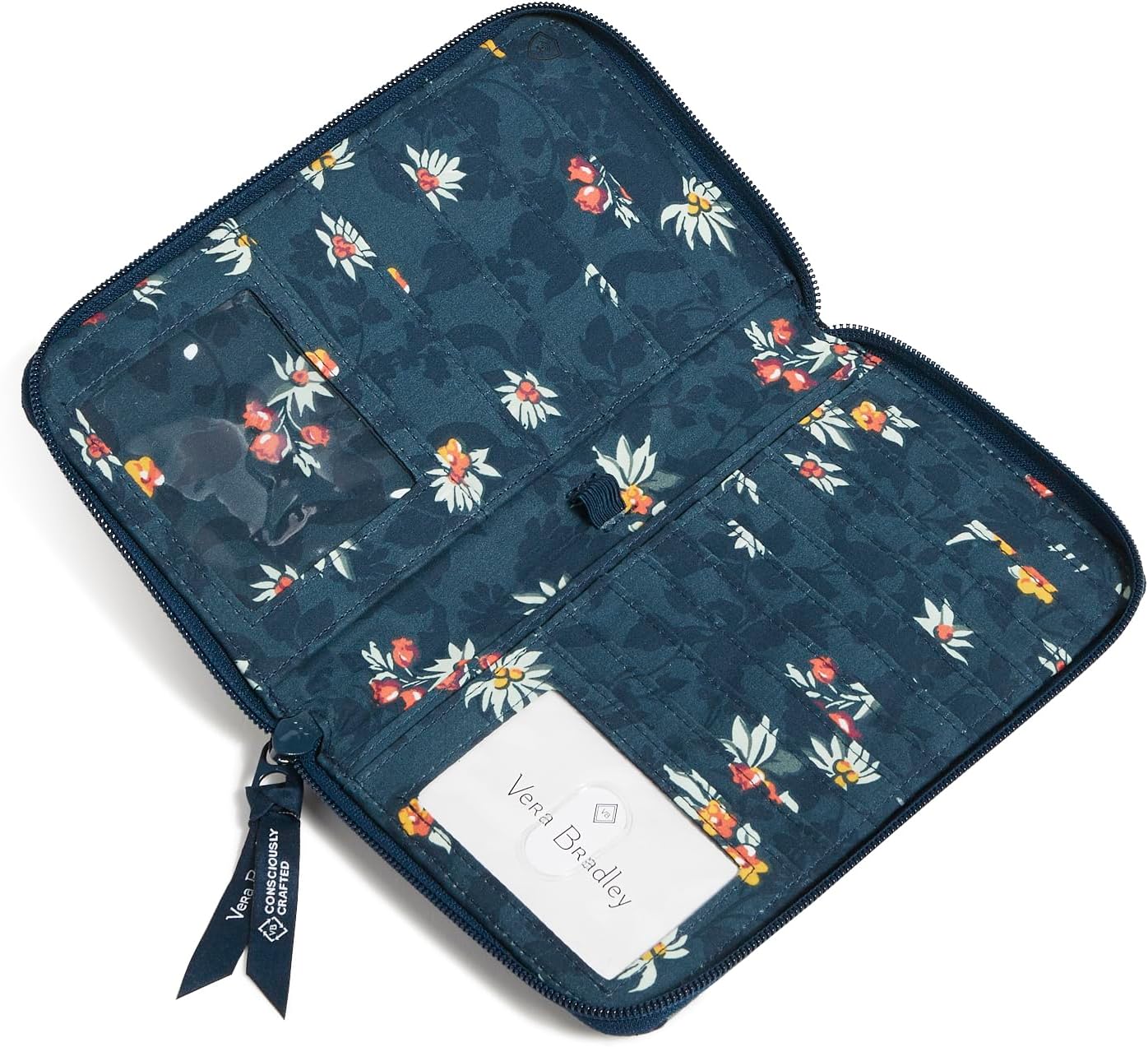 HOTVera Bradley womens Cotton Deluxe Travel Wallet With Rfid Protection