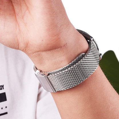 HOTEACHE Stainless Steel Thick Mesh Watch Bands for Mens, Quick Release Adjustable Heavy Duty Mesh Watch Straps 18mm 20mm 22mm