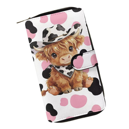 HOTCOEQINE Animal Wallet, Cute Chicken Long Leather Money Bag, Handbag With Zipper for Coin Phone, Travel Handbag for Party
