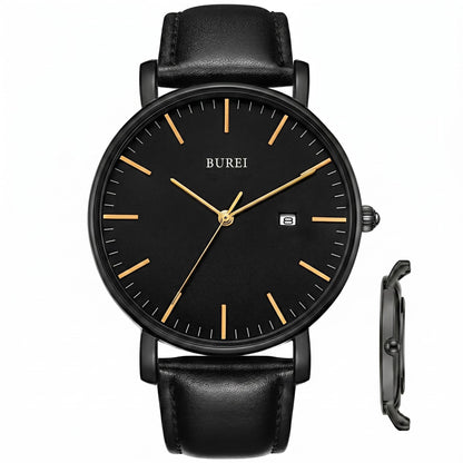 HOTBUREI Men Wrist Watches Fashion Minimalist Thin Analog Quartz Waterproof Watches for Men, Refined Gifts for Men, Boyfriend, Husband, Dad