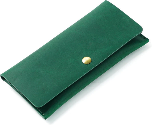 HOTHIFA Leather Wallet Women, Purses for Women - Soft Touch Rustic Leather, Retro Style, 4 Card Pockets with Cash Slot, Compact Convenience and Ideal Gift - Wallets for Women, Womens Wallet