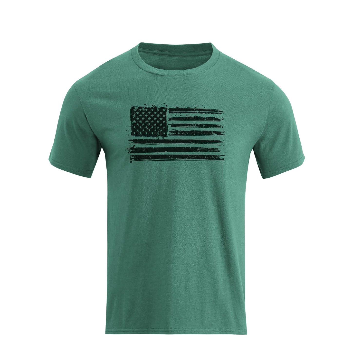 HOTH HYFOL Men's Graphic T-Shirts USA Flag Cotton Short Sleeve American Patriotic Crewneck Casual Regular Tee Shirts