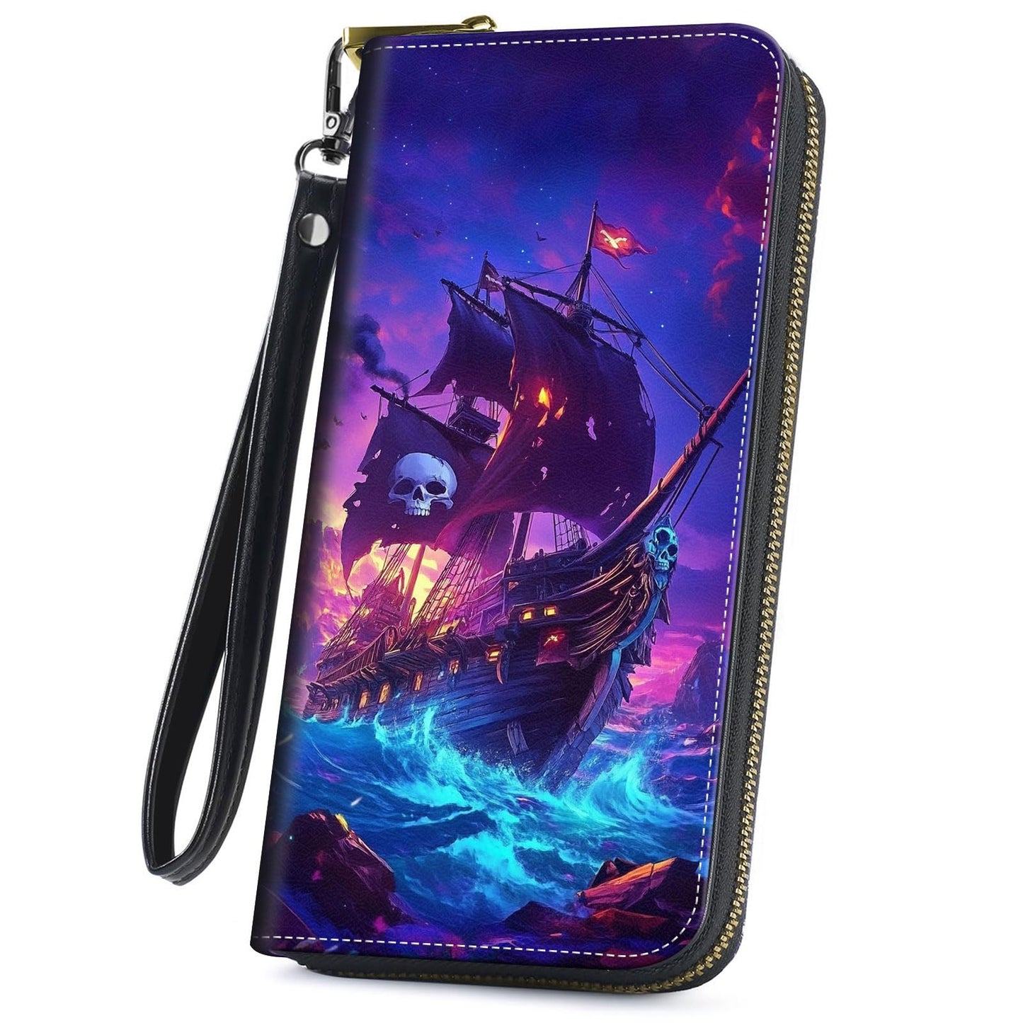 HOTCute Wallets for Women Girls, Large Capacity PU Leather RFID Blocking Clutch Purse with Wristlet