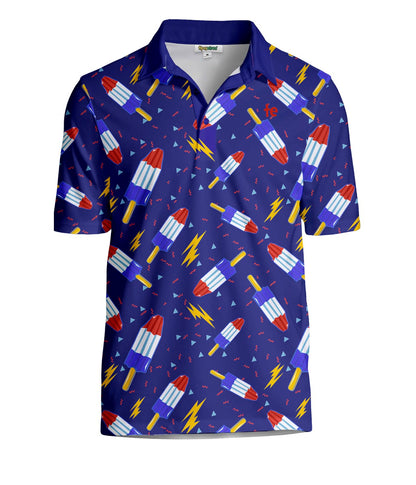 HOTTipsy Elves Men’s Golf Polo Shirt - Moisture Wicking, Stretch Fabric, Athletic Fit - Performance Polo