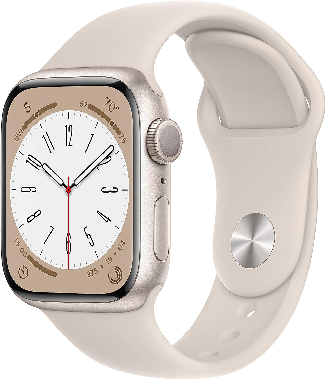 HOTApple Watch Series 8 (GPS, 41MM) - Midnight Aluminum Case with Midnight Sport Band S/M (Renewed Premium)