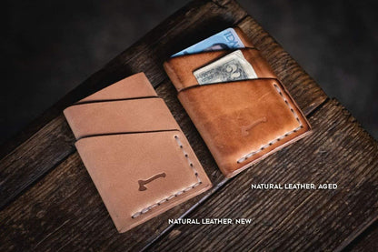 HOTPort Wallet, Handmade Minimal Leather Card Wallet by Craft and Lore