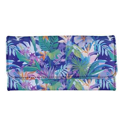HOTHowilath Womens Hibiscus Flower Wallet Clutch Organizer With Change Pocket, Credit Card Clutch Long Purse for Women - Hot Pink