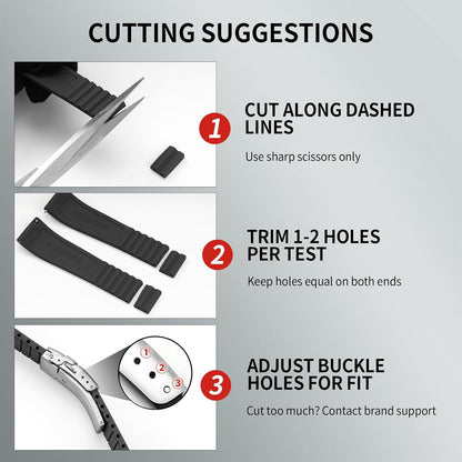 HOTSilicone Watch Band Quick Release Strap FKM Waterproof Watch Bands for Men 20mm 22mm Replacement Strap Sport Rubber Watchband