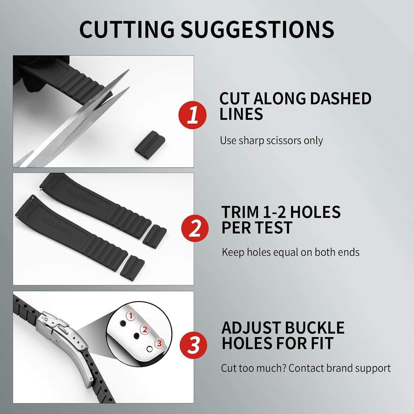 HOTSilicone Watch Band Quick Release Strap FKM Waterproof Watch Bands for Men 20mm 22mm Replacement Strap Sport Rubber Watchband
