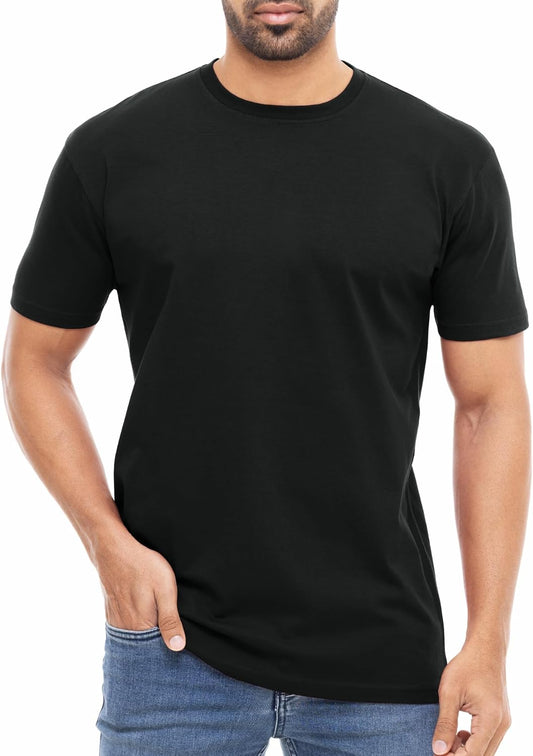 HOTMens T-Shirts Multipack 100% Cotton Crew Neck Shirt Short Sleeve Regular Shirts for Man Plain Men's Tee Gifts Packs