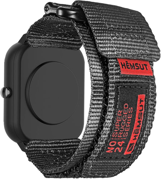 HOTRugged Nylon Sports Strap Compatible with Carbinox Edge/Blaze Round/Blaze S/X-Ranger/Vortex/Vesta/Blaze Square,Suunto 9 Peak/9 Peak Pro/5 Peak/Race/Vertical, T-Rex 3 Pro 48mm(not 44mm)