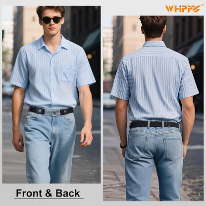 HOTWHIPPY 2 Pack Buckle Free Comfortable Elastic Belt for Women or Men, Buckle-less No Bulge No Hassle Invisible Belts
