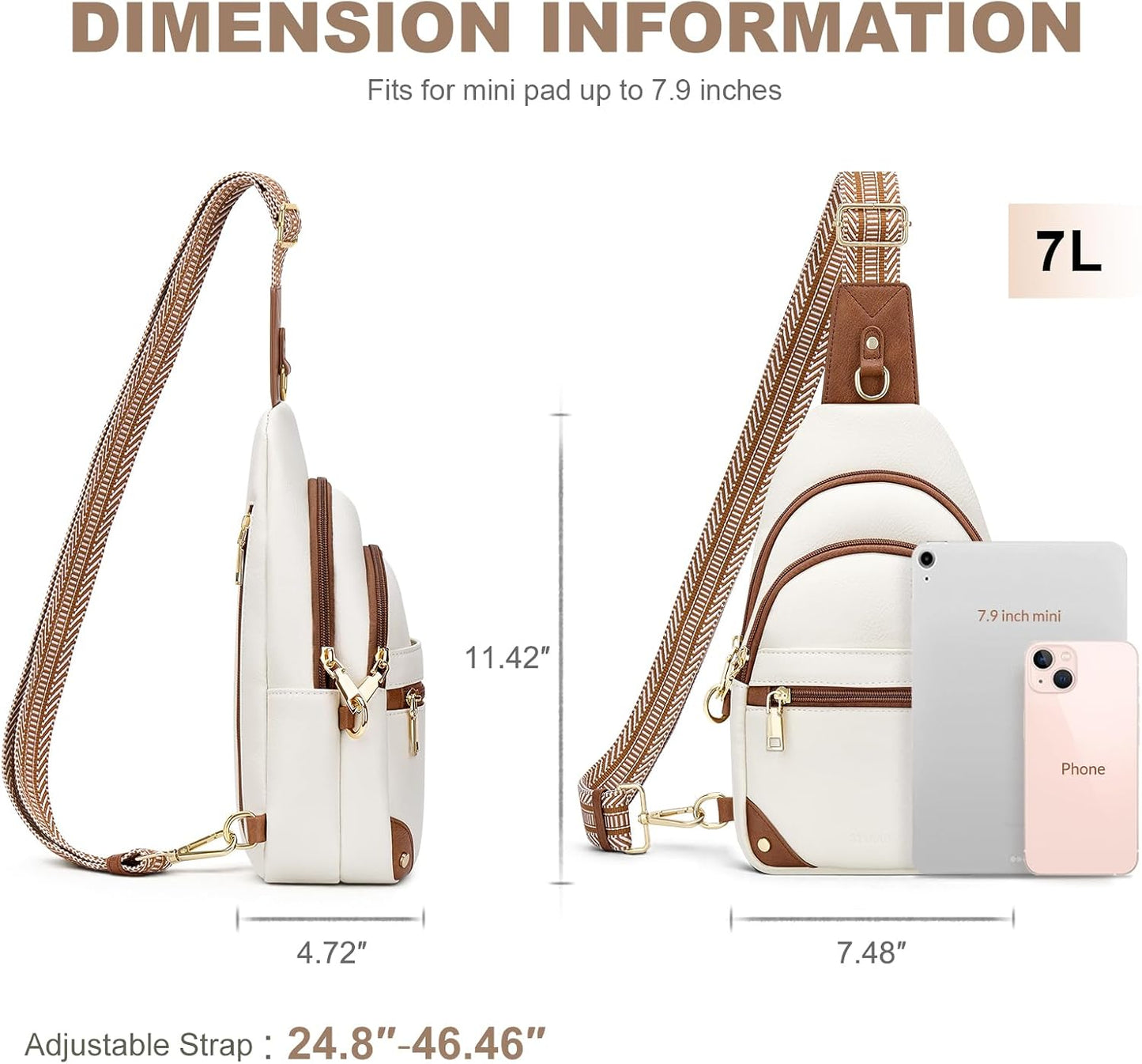 HOTSYTRAH Anti Theft Crossbody Bags for Women, RFID Sling Bag Travel Purse, RFID Cross Body Purses Chest Bag for Travel