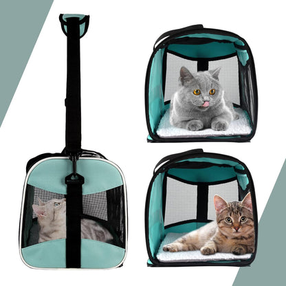 HOTCat Dog Carriers Soft-Sided Pet Carrier Large Cats for Medium Big Cat Small Dog Puppy up to 16lbs TSA Airline Approved Animal Collapsible Cat Carrier Carriers Travel Carrier Cat Bag (17x11x11)