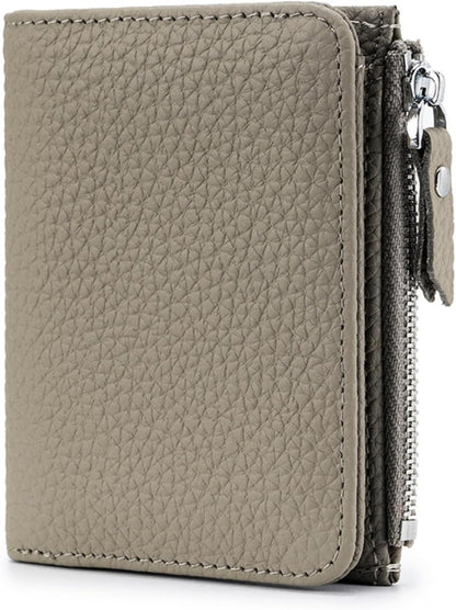 HOTGenuine Leather Womens RFID Blocking Bifold Wallet Zipper Pocket ID Window | Multi Card Slots for Credit Cards, Separate Cash & Coin Zipper Pocket, Anti-theft RFID Shielding Purse for Women