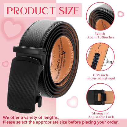HOTMens Belt Personalized Engraved I Sucked It So Its Mine Belt Leather Slide Ratchet for Husband Wedding Dress Casual