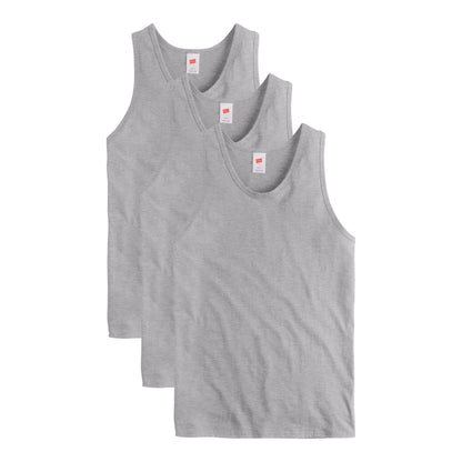 HOTHanes Men's Essentials Tank Top Pack, Midweight Cotton Tanks, Sleeveless Shirts, 3-Pack
