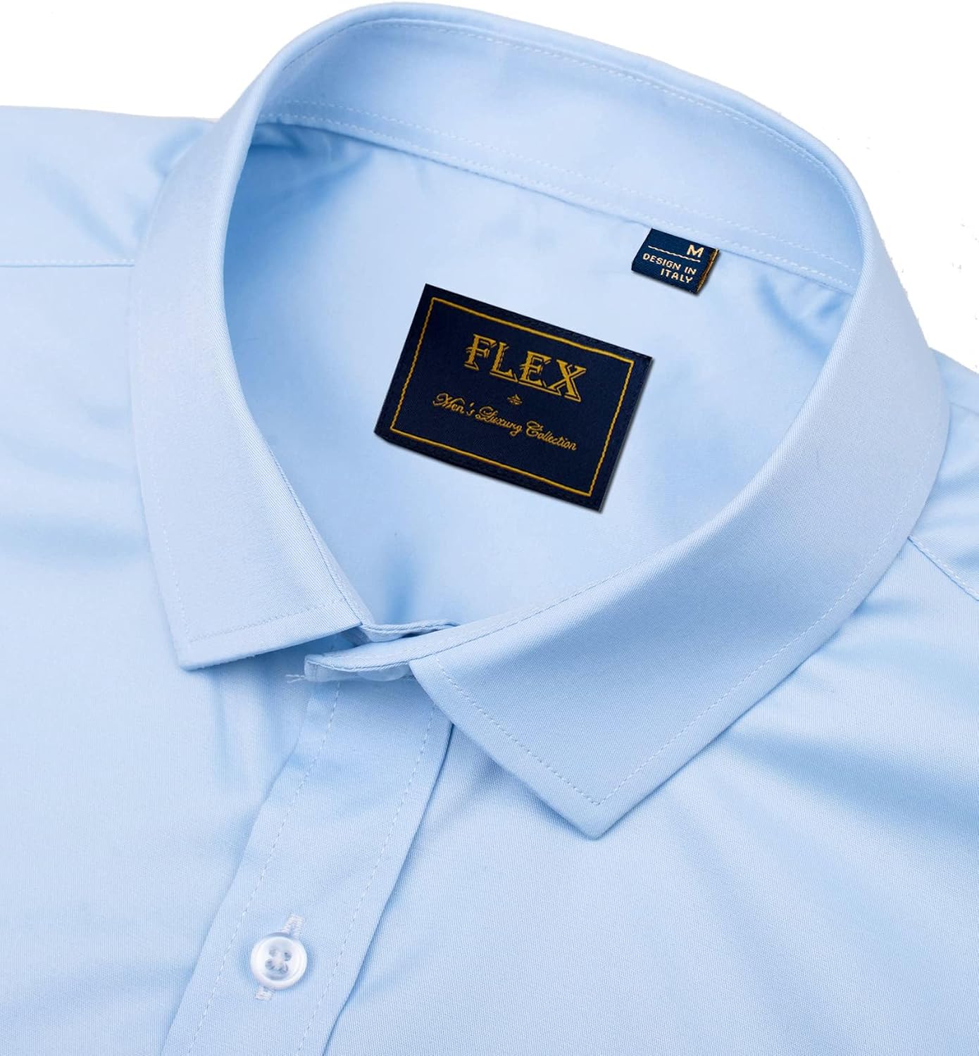 HOTJ.VER Men's Dress Shirts Solid Long Sleeve Stretch Wrinkle-Free Formal Shirt Business Casual Button Down Shirts
