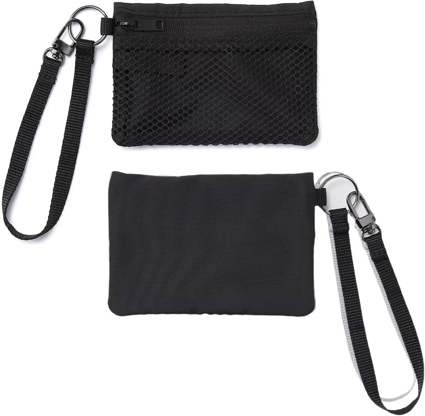 HOTJapan Compact Travel Wallet - Lanyard Keychain Card Case with Coin Pocket, Small Lightweight Toiletry Bag, Essential Passport and Credit Card Holder (Black)