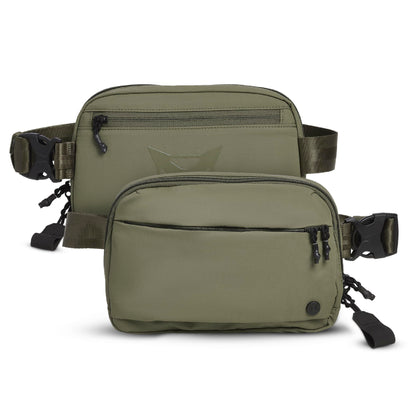 HOTVertx Everyday Tactical Fanny Pack 2.1-100% Nylon Fanny Pack for Men and Women with CCW-Ready Design and Rapid Access Tab - Black - 2L