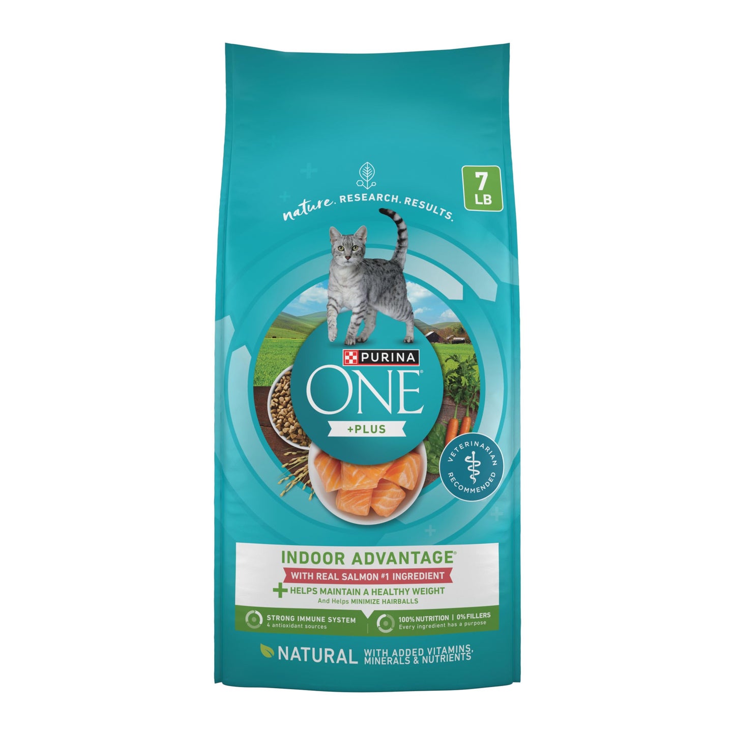 HOTPurina ONE Natural, Low Fat, Weight Control, Indoor Dry Cat Food, +Plus Indoor Advantage - 16 lb. Bag
