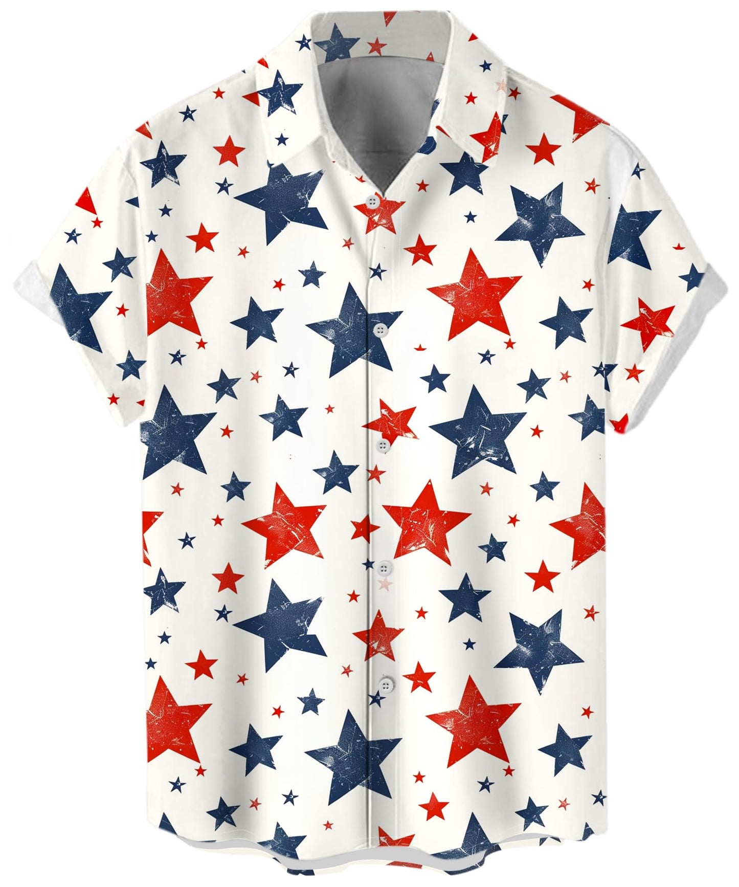 HOTWHO IN SHOP Men's 4th of July American Flag Patriotic Shirts Short Sleeve Button Up USA Memorial Day Shirts