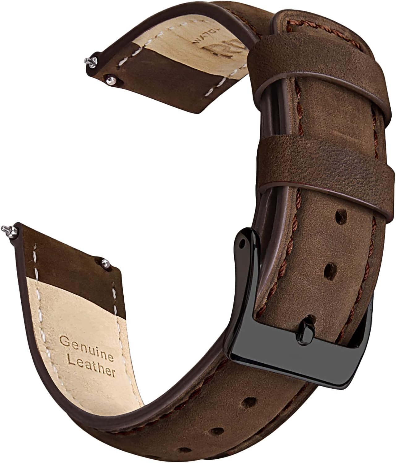 HOTRitche Christmas Gift Quick Release Leather Watch Bands Genuine Watch Straps for Men Women Top Grain Leather Watch Strap, White Elephant Gifts, Stocking Stuffers for Men, Father's Day gifts