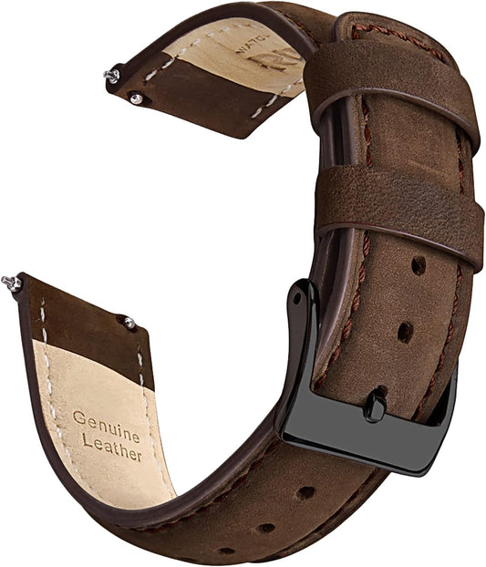 HOTRitche Christmas Gift Quick Release Leather Watch Bands Genuine Watch Straps for Men Women Top Grain Leather Watch Strap, White Elephant Gifts, Stocking Stuffers for Men, Father's Day gifts