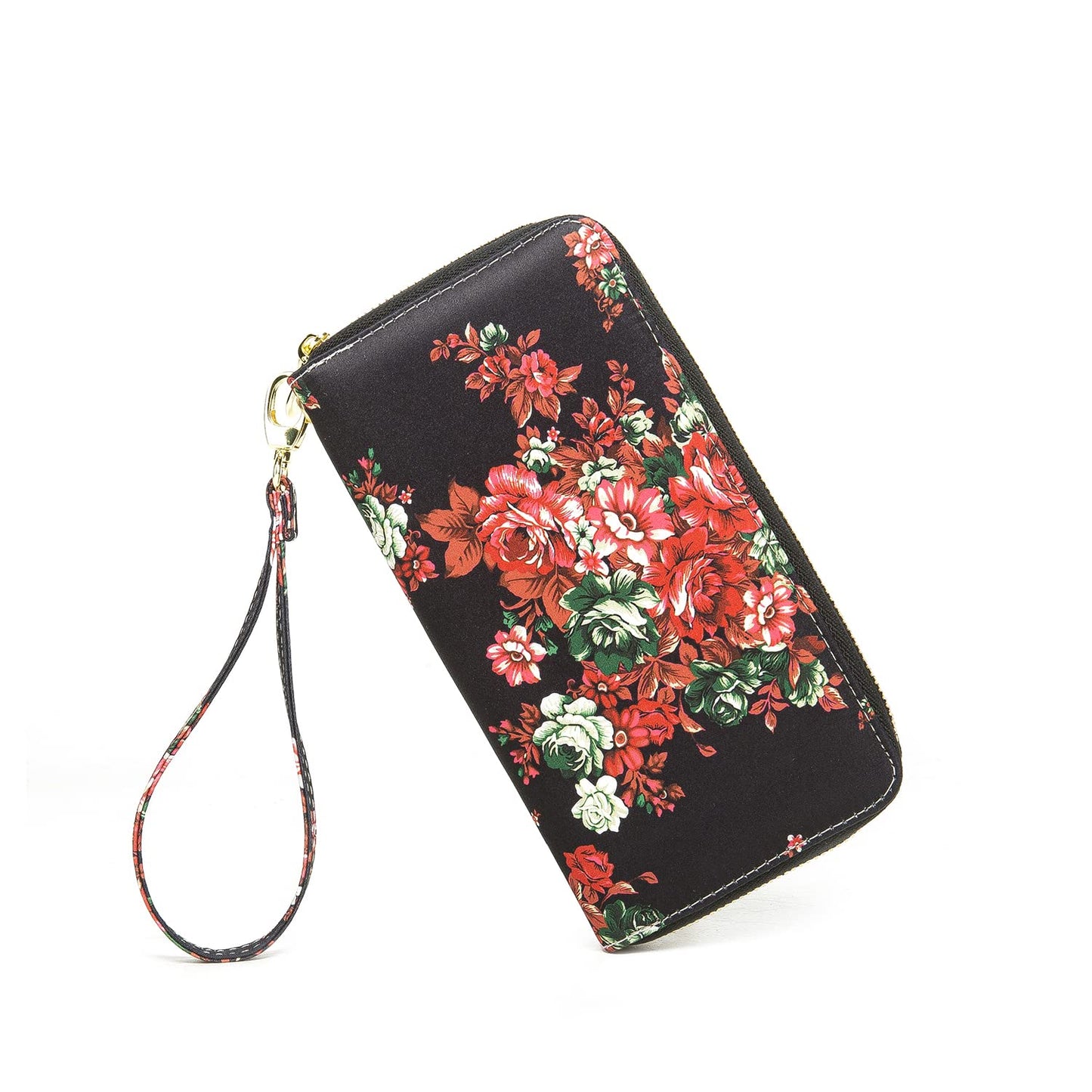 HOTWomen Wallet Card RFID For Womens Holder Blocking Credit Small Zipper Purse Pocket Bifold Slim Coin ID Ladies Wristlet Clutch Large Capacity Window Case Travel Zip Women's