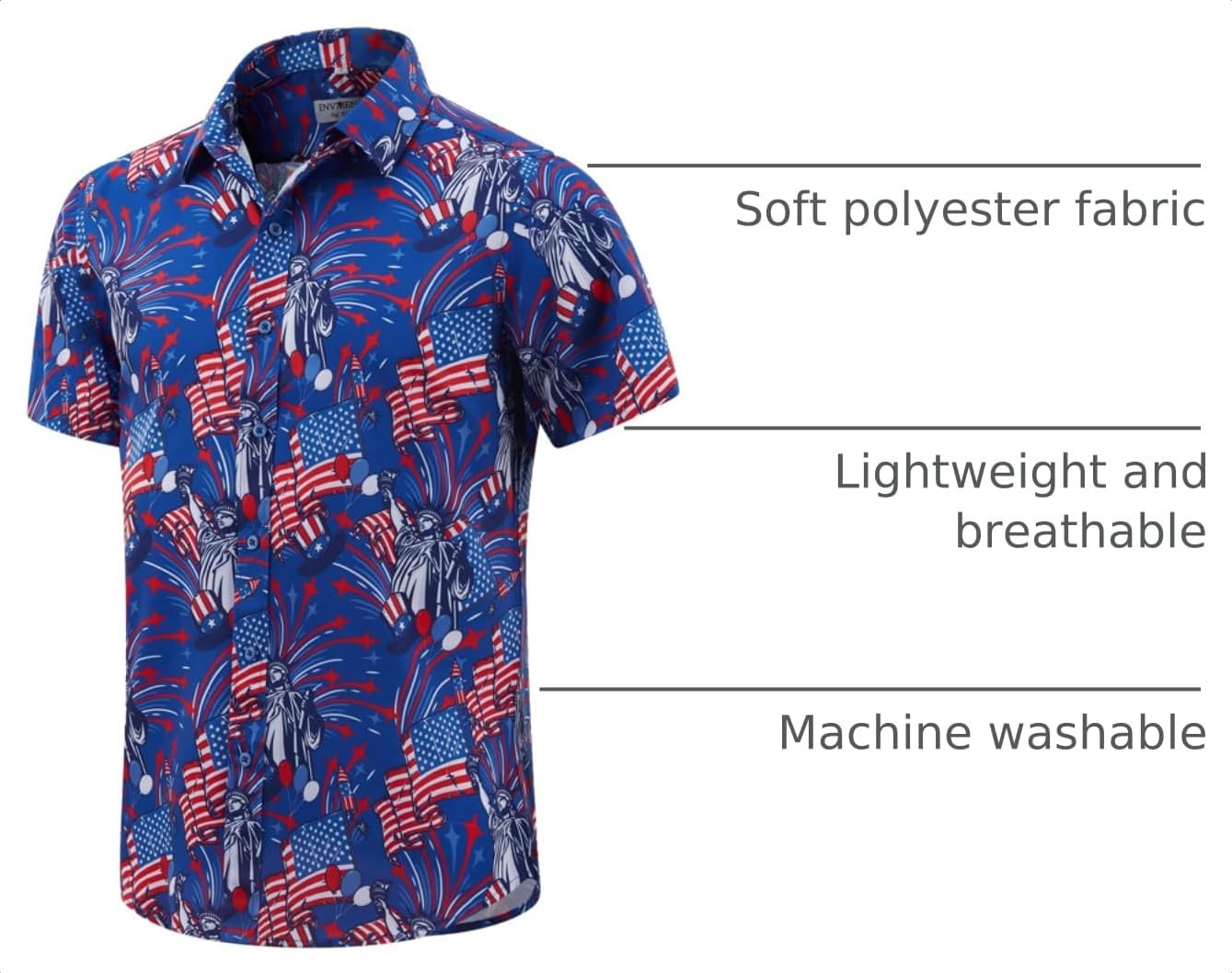 HOTENVMENST Hawaiian Shirt for Men Short Sleeve Beach Printed Summer Button Down Aloha Shirt